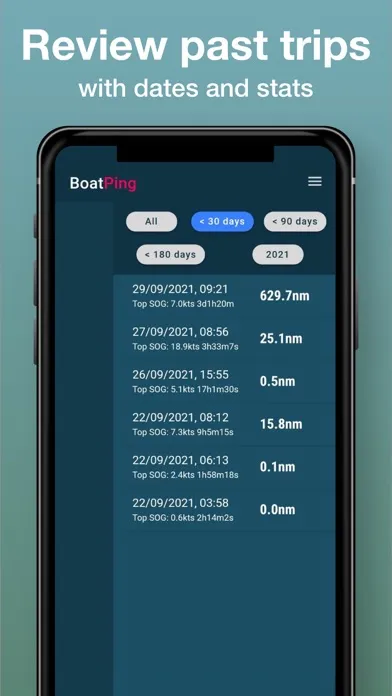 Скриншоты BoatPing Sailing Logbook